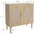 Buffet Cabinet with Storage Storage Cabinet with 2 Rattan Decorated Sideboard Cabinets Accent Cabinets for Living Room Dining Room Entryway Natural Oak