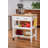 TRINITY White Kitchen Cart /w Natural Wood Top