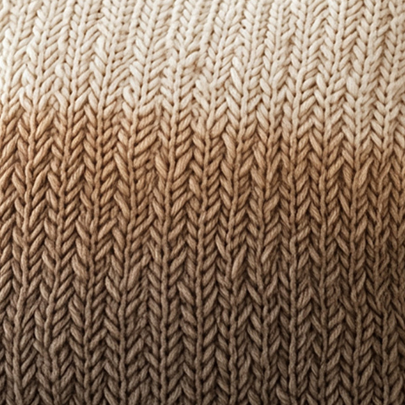 Oreiller en tricot côtelé Ombre