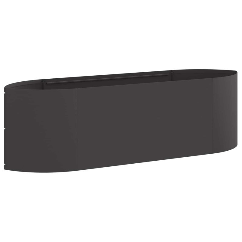 Steel Outdoor Raised Garden Bed, 40cm H x 140cm W x 40cm D, Black