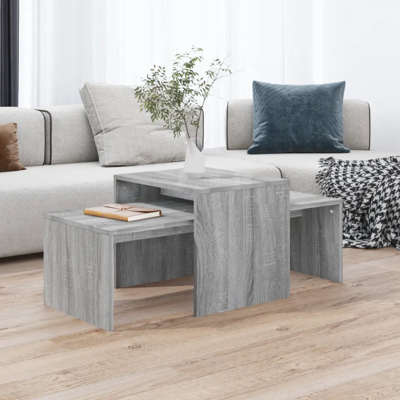 Bisma Sled Coffee Table, Grey Sonoma
