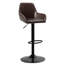Olveston Swivel Upholstered Adjustable Height Counter Stool with Metal Frame