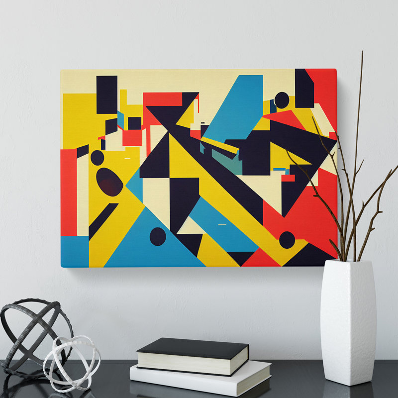 Retro Suprematism Art Vol.2 Abstract - Wrapped Canvas, 35cm H x 50cm W x 3cm D