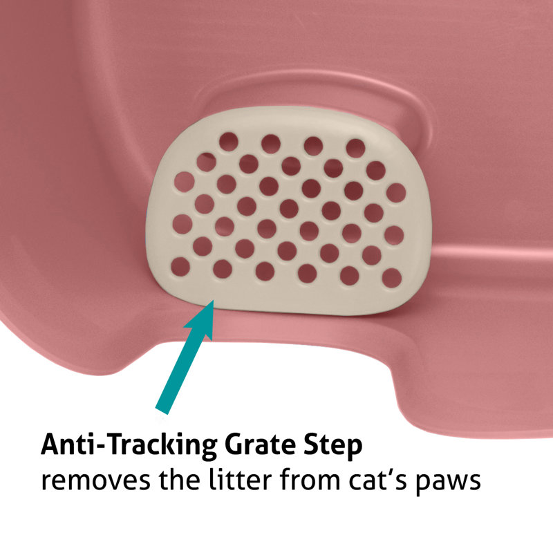 Extra Large White Plastic High Wall Cat Litter Box