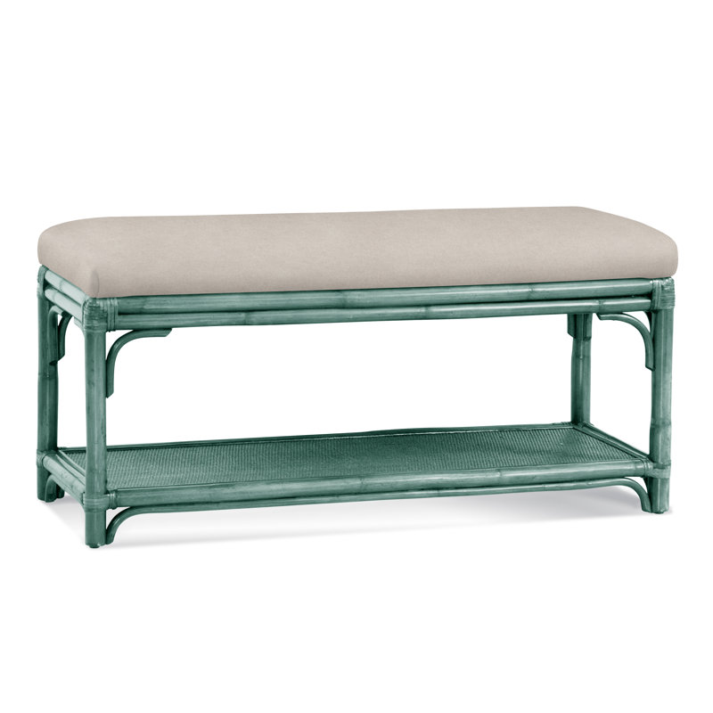 Banc de rangement en osier Summer Retreat, Lin colombe élite, Saule
