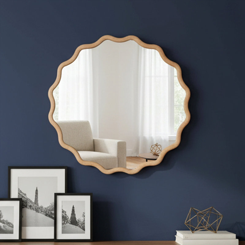 Miroir décoratif rond 24 pouces, Naturel
