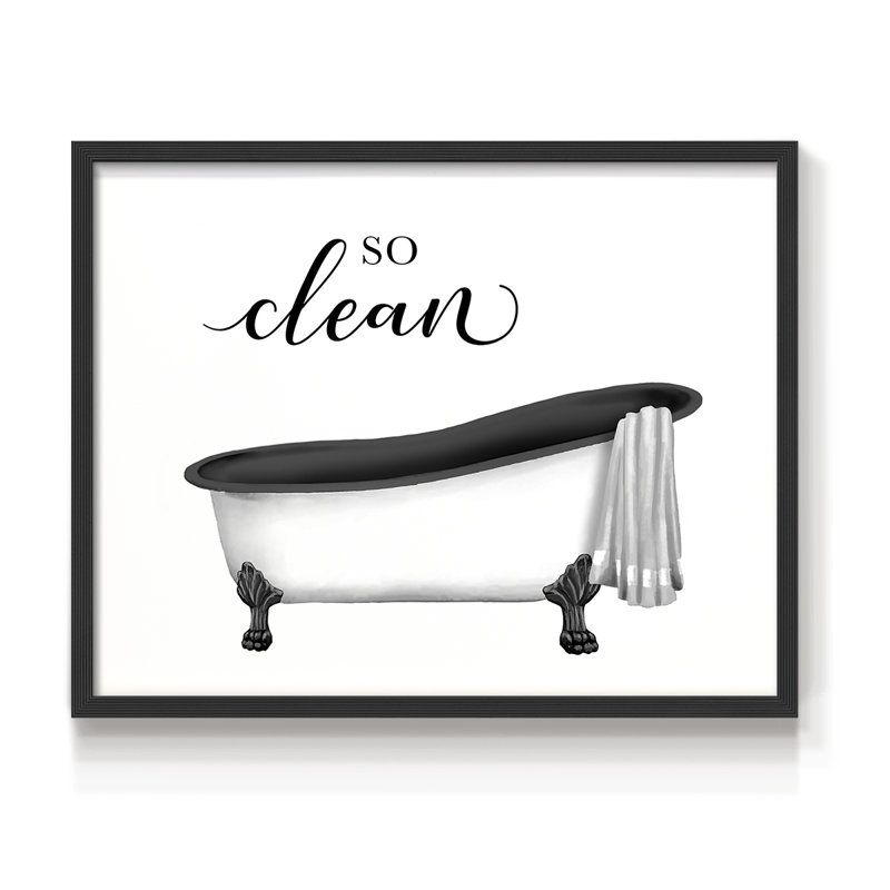So Clean -Framed Print - Restickable, H 11 po x l 14 po, Noir, noir, noir, noir