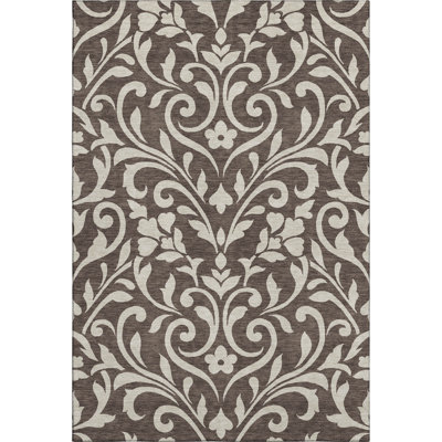 Premium Machine Washable Prisco Chocolate Rug