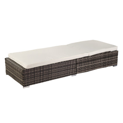 Coster Outdoor Wicker Chaise Lounge , Cushion Included