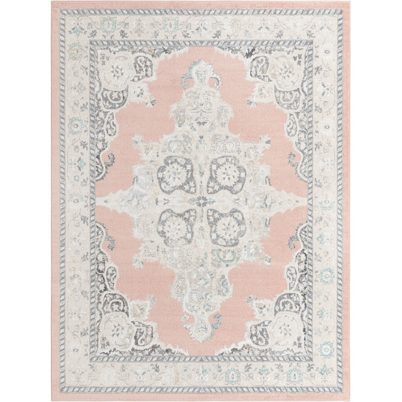 Tapis traditionnel couleur ivoire Troayurgh1, Rectangle 9 pi x 12 pi