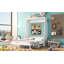 Grand lit escamotable avec tablette, blanc