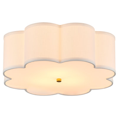 Plafonnier semi-encastré 3 lumières tambour moderne