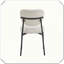 Ensemble de 3 tables de salle à manger rembourrées avec pieds en métal et pratique, durable et élégant
