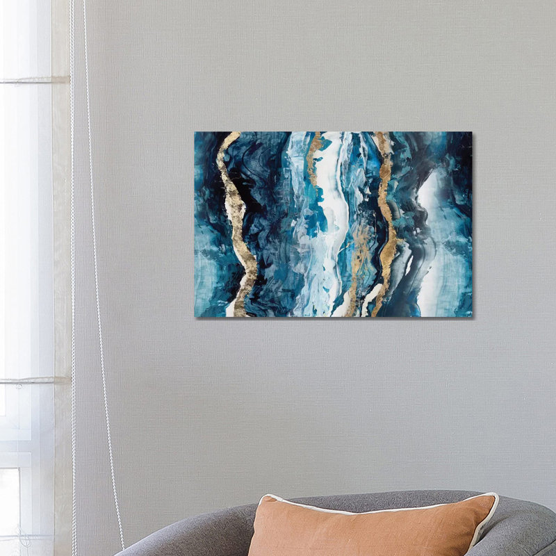 «Effectus I» par Isabelle Z, reproduction d'art graphique sur toile, H 18 po x l 26 po x P 1,5 po, Toile avec cadre noir