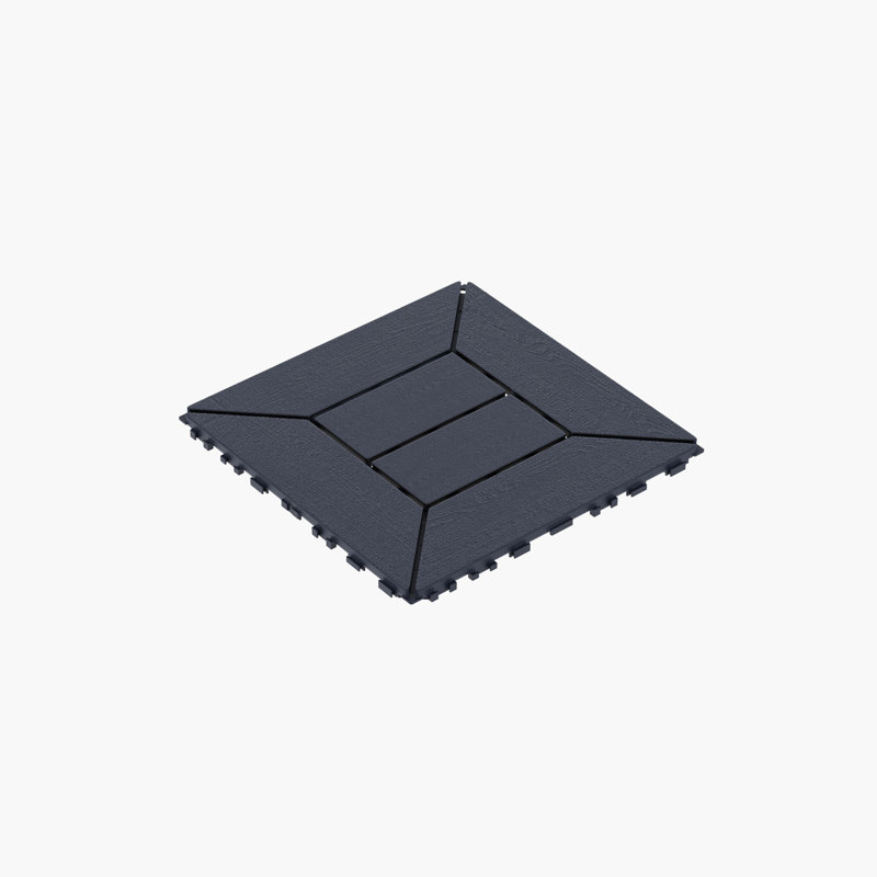 DIY Module Interlocking Decking Tiles Floor Tile, Dark Gray