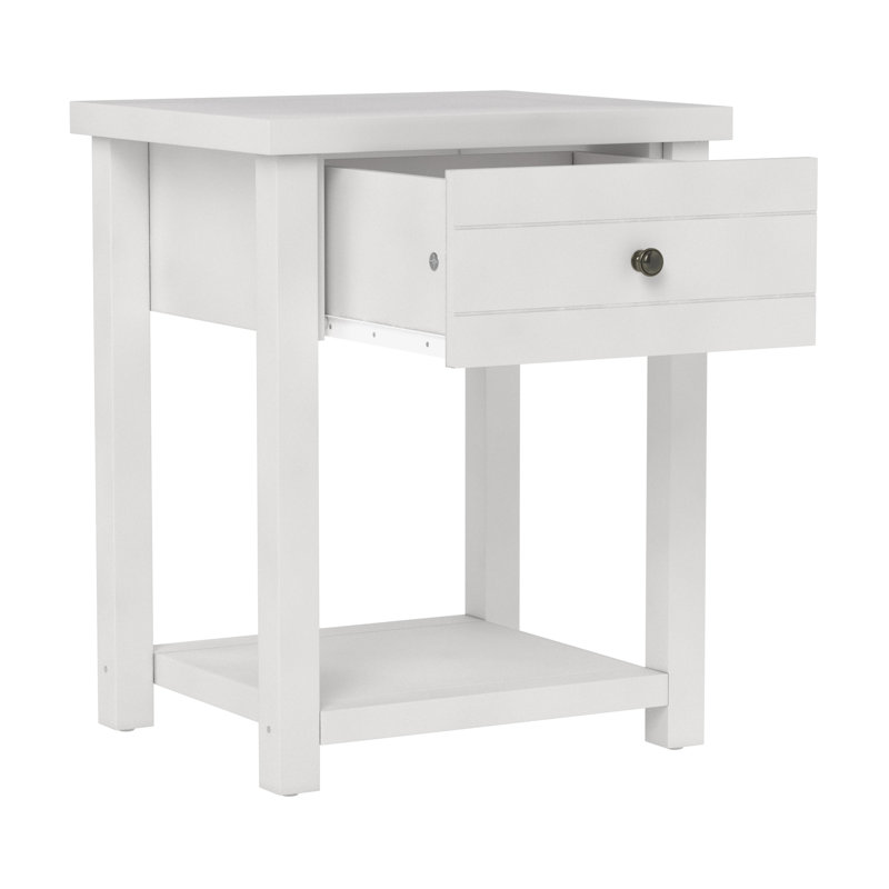 Kiara 18.5" W 1-Drawer Nightstand , White
