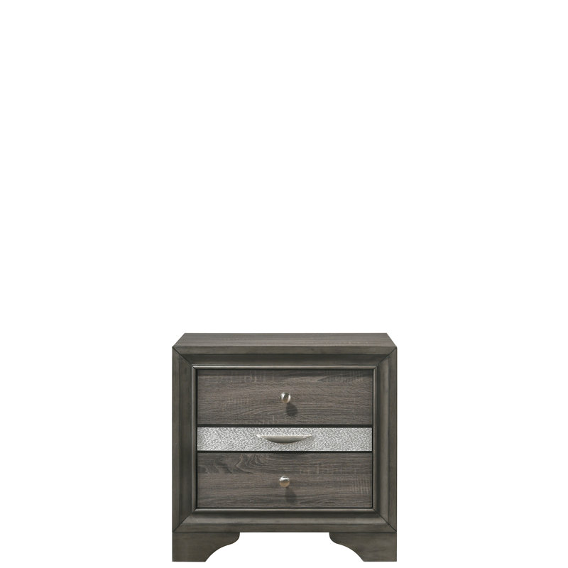 Table de chevet moderne et grise pour une finition de chambre à coucher élégante et pratique: attrayante, Gris