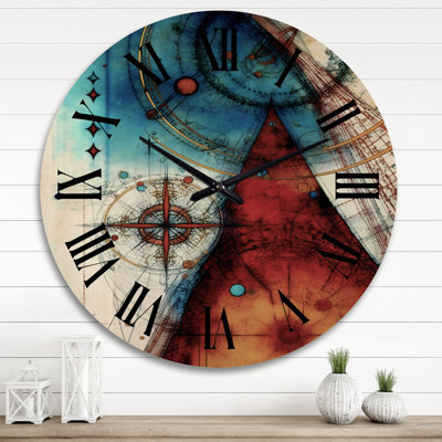 Horloge murale en bois massif Ameerah