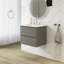 Meuble-lavabo mural 24 po avec comptoir en céramique blanche-685143268