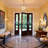 4-light Antique Brass Beaded Crystal Chandelier