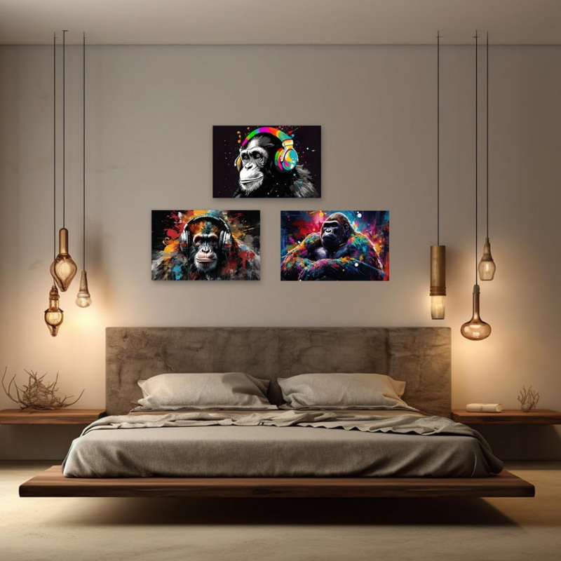 3 Piece No Frame Print on Canvas