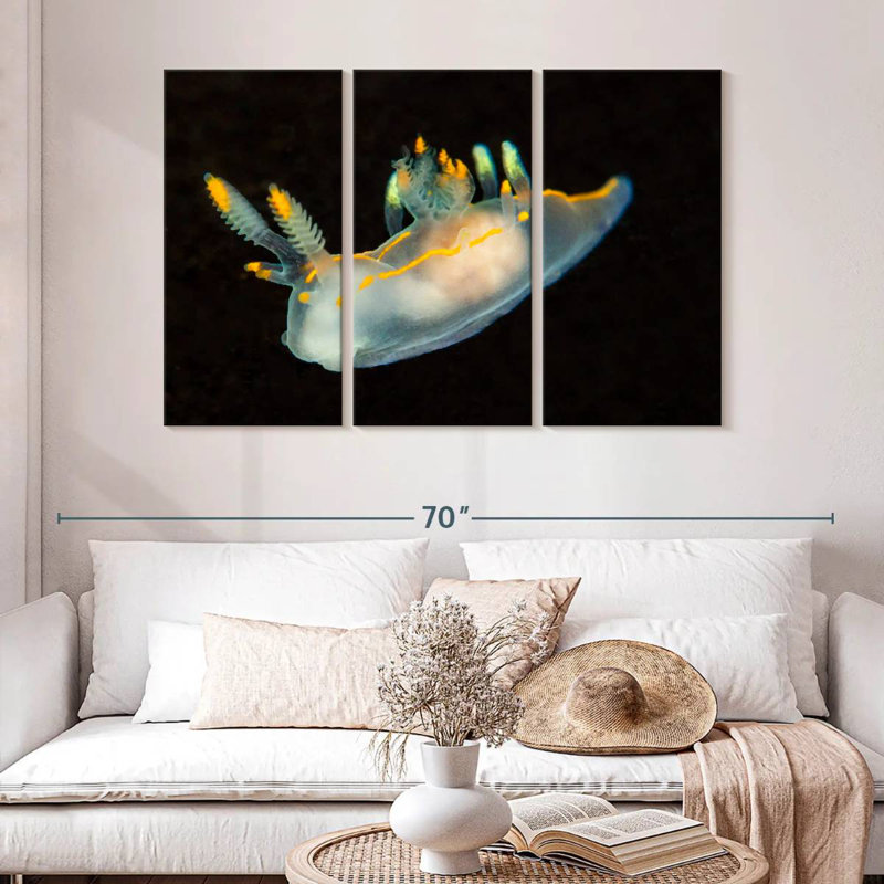 Sea Slug In Dark Waters, 32" H x 50" W