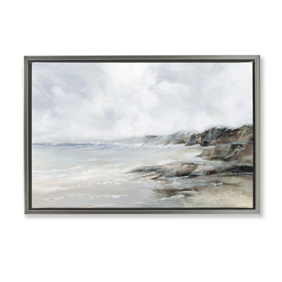 Toile flottante encadrée "Classic Shoreline Cliff" par Luna Mavis