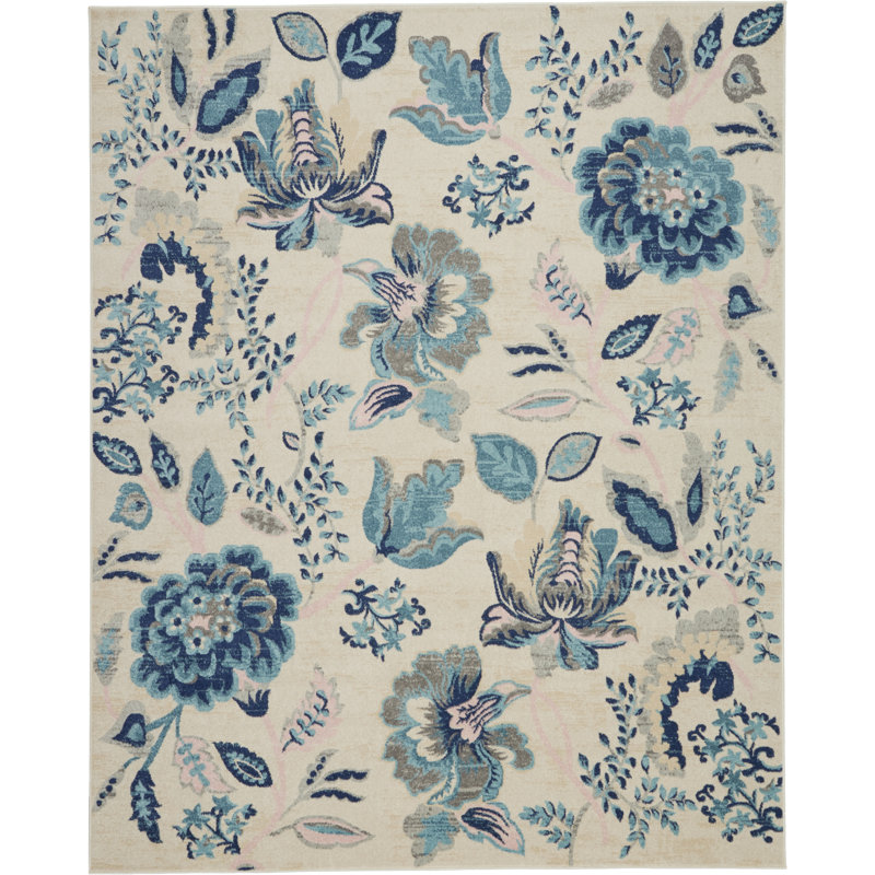 Floral Indoor Rug, Rectangle 8'10" x 11'10"