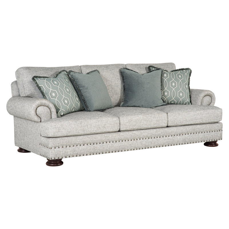 Foster Upholstered 97.5'' Sofa, 209-010, Antique Nickel