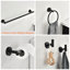 6 Piece Stainless Steel Bathroom Towel Rack Set Wall Mount-110366566