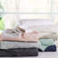 Courtepointe simple en lin délavé blanc-133681524