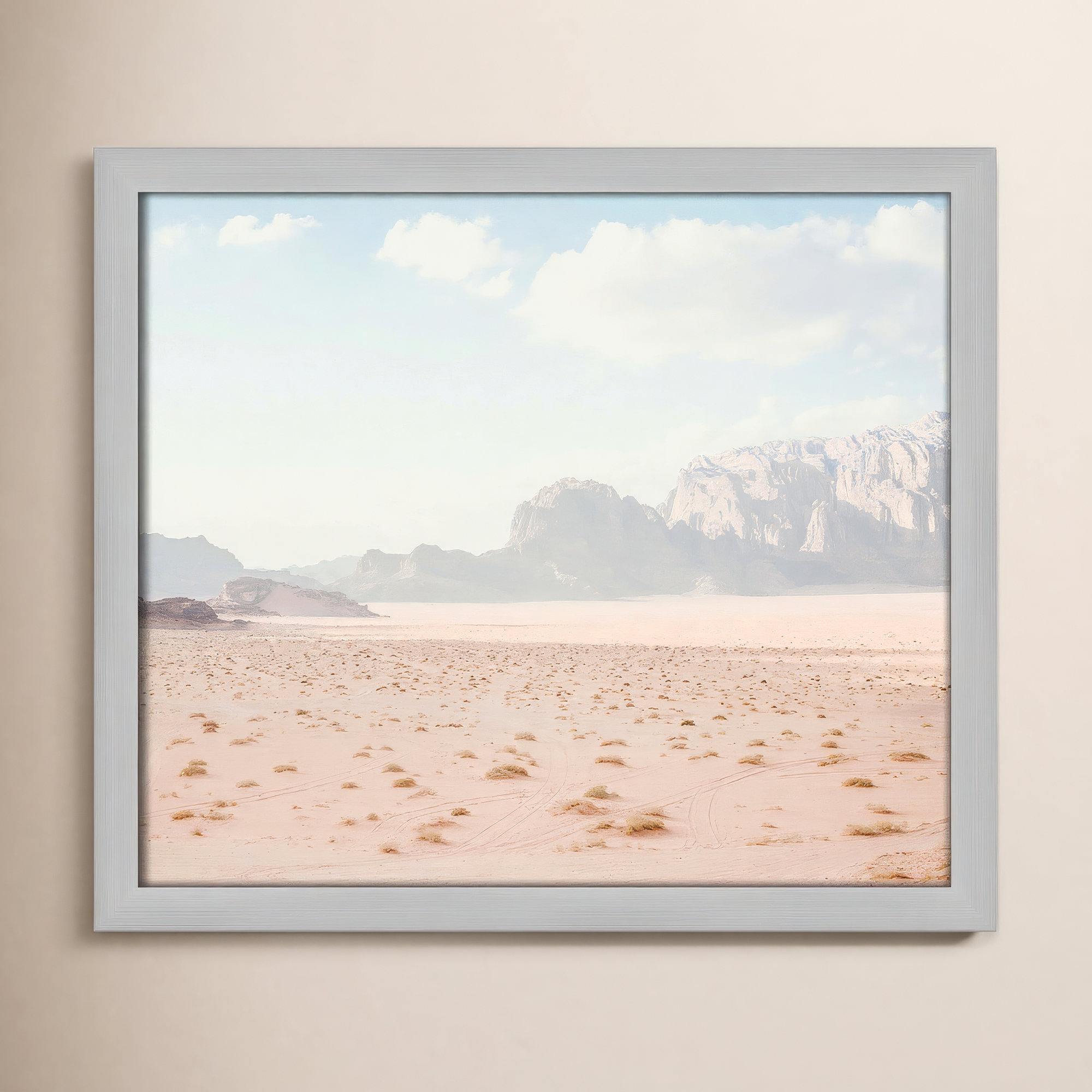 Tire Tracks by Leah Straatsma, Matte Silver Framed, 15" W x 13" H