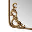 Miroir plein cintré arqué avec applique sculptée ornée rétro en haut et en bas, miroir mural suspendu