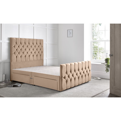 Fleisher Divan Bed with 54" Floorstanding Headboard