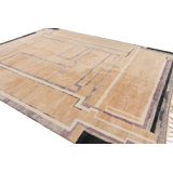 Moroccan Hand Knotted Wool Geometric Area Rug