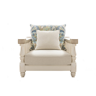 Chaise avec accoudoirs en chenille de 37 po de largeur American