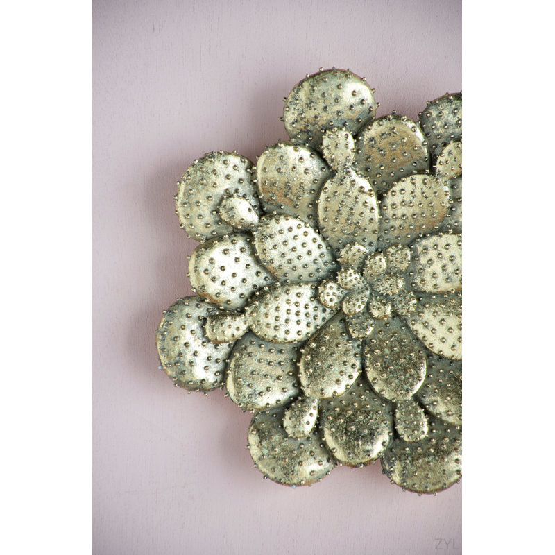 Plaque murale succulente D10x1,6 po