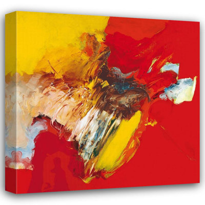 Art sur toile tendue avec la toile de la galerie, Art: Magical, Triptyque rouge II