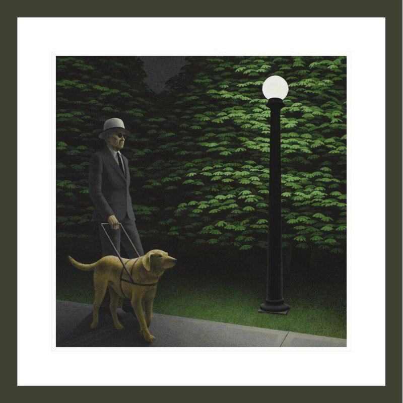 «Night Walk» par Alex Colville, impression giclée sur cadre, H 23,52 po x l 23,5 po
