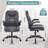 Zentrix Ultra-Modern Faux Leather Executive Office Chair with Lumbar Support, Flip-Up Arms & 360° Swivel - Ergonomic Task Chair-1290210484