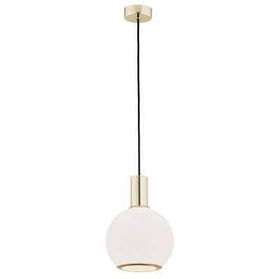 Gourley 1 - Light Gold/White Single Pendant