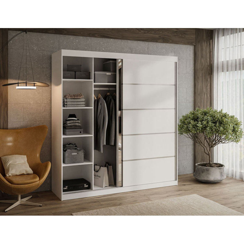 Pizzurro 200 cm II PLUS wardrobe with mirror and sliding doors
