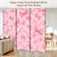 Cloison pliante 6 panneaux à paravents en satin rose royal-855427519-855427505