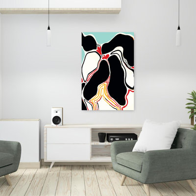 Contemporary Art Bold Classic Flower Ocean Wall Art 1 Piece Wrapped Canvas Wall Art