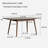 Walnut color solid oak round corner diagonal leg telescopic table 1.2-1.6m, for 6-8 people to meet Dining table wood (Walnut color)