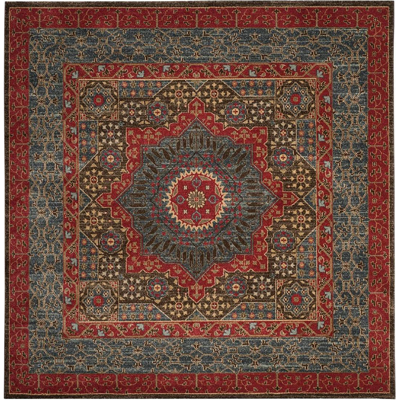 Astoria Performance Oriental Rug, Square 6'7"