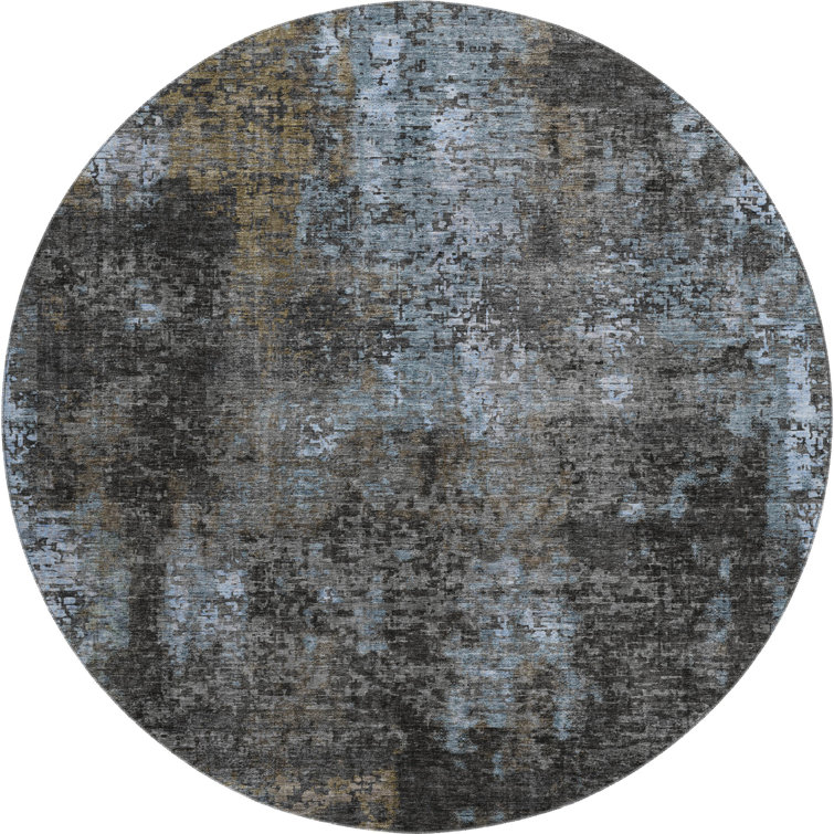 Premium Machine Washable Prisco Graphite Rug
