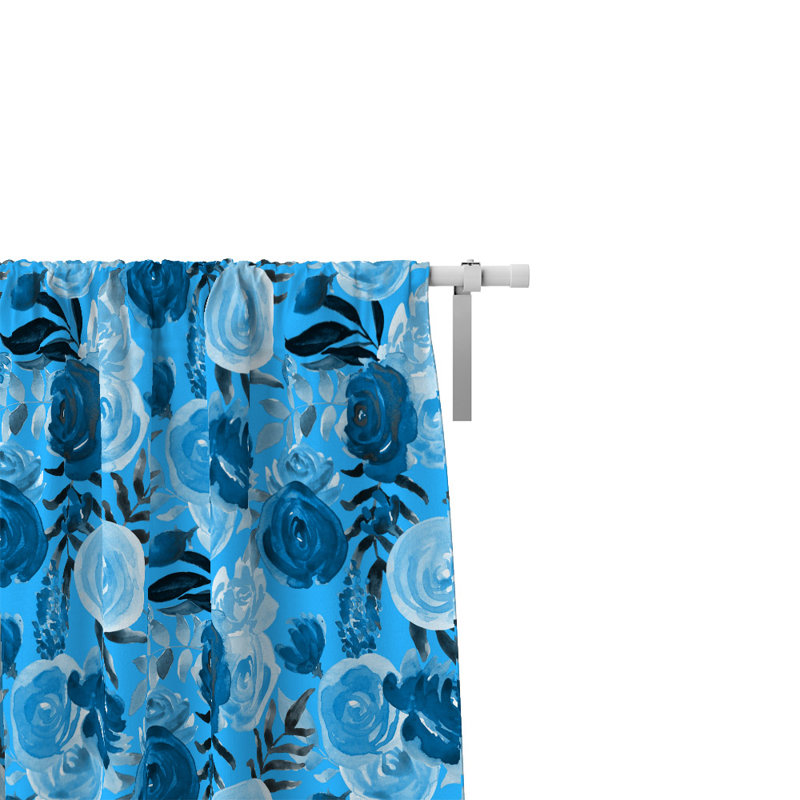 Panneaux de rideaux semi-transparents à motif floral, L 56 po x L 78 po
