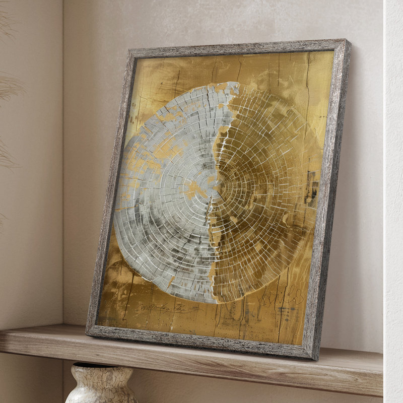 ABSTRACT Series CLxxxv, reproduction encadrée - bois massif, H 11 po x l 9 po