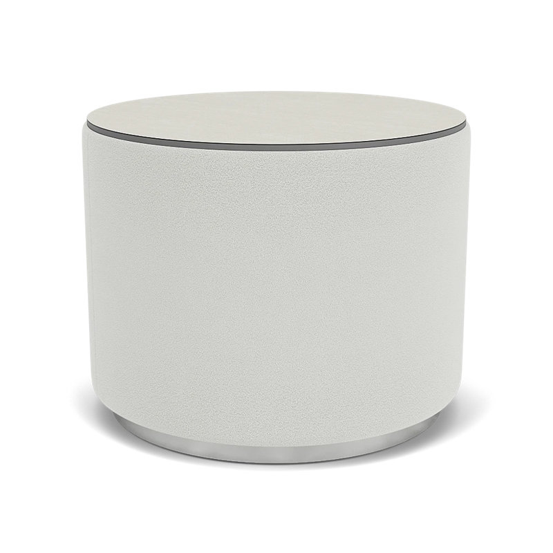 Table de réception avec plateau en stratifié Darsey, Argent; ombre portes ouvertes, 16", Sergé blanc